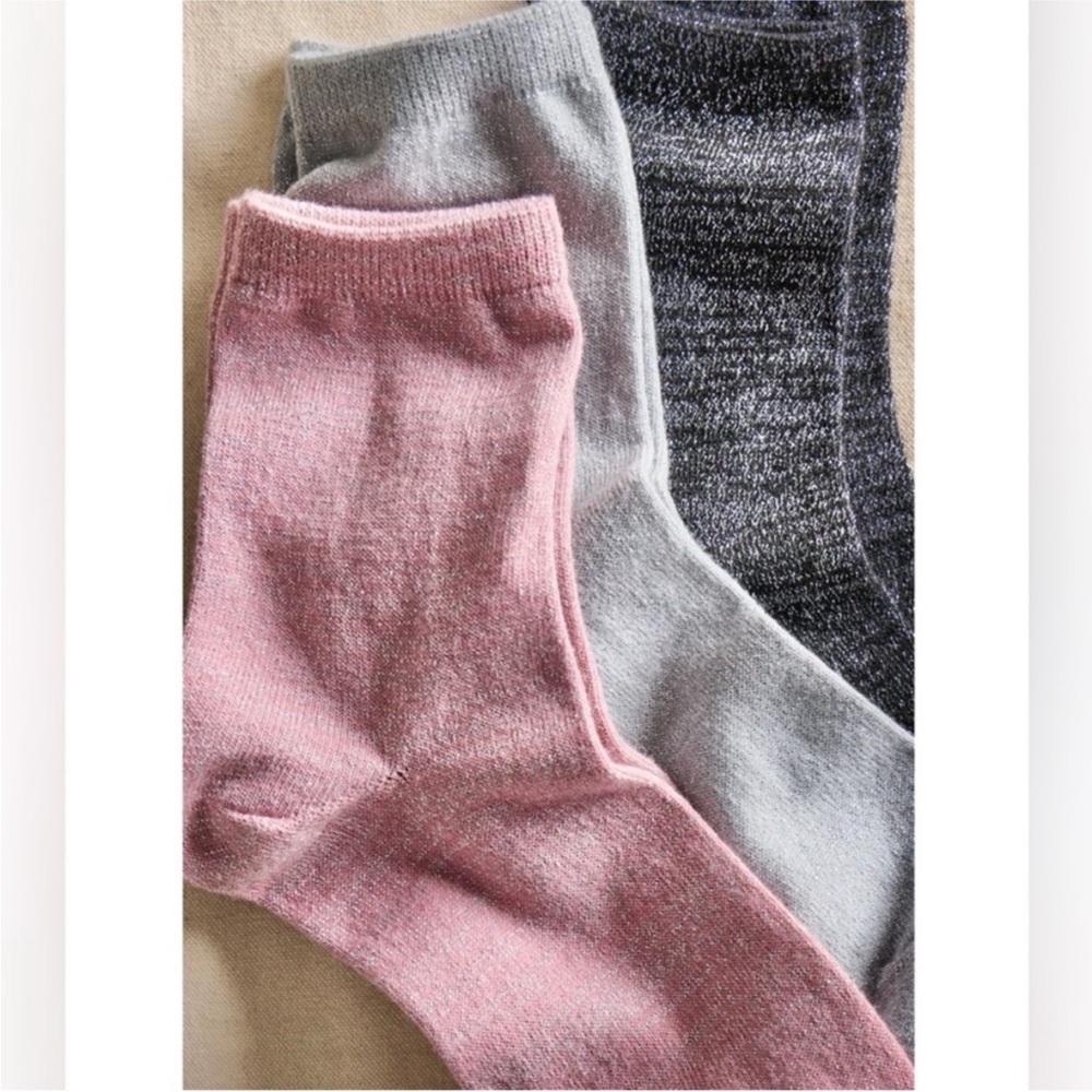 Free People Lurex Sock Bundle Set of 3